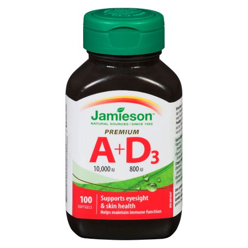 JAMIESON VITAMIN A and D FORTIFIED 10,000IU CAPSULE 100S