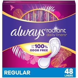 ALWAYS RADIANT PANTY LINER RG UNSCENTED 48