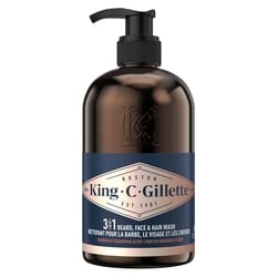 King C. Gillette 3in1 Beard, Face & Hair Wash with King C. Gillette Signature Scent