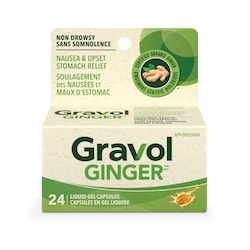 GRAVOL Ginger Non-Drowsy Liquid Gel Capsules 24