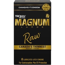 TROJAN Magnum Raw Large Size Lubricated Condoms