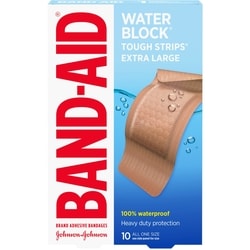 BAND AID Tough-Strips Adhesive Bandages, Waterproof Extra Large 10