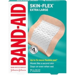 BAND AID Band-Aid Skin-Flex Adhesive Bandages, Extra Large, 7 ea