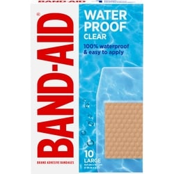 BAND AID WATERPROOF LG 10