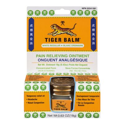 TIGER BALM WHITE REGULAR 18G Pain Relieving Ointment
