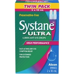 Systane® Ultra Preservative Free Lubricant Eye Drops Twin Pack 2 X 10ml