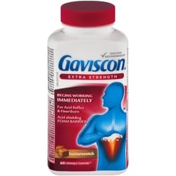 Gaviscon Extra Strength Chewable Foamtabs Butterscotch 60