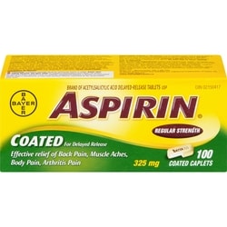 ASPIRIN Coated for Delayed Release Regular Strength 325mg