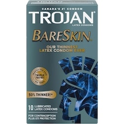 TROJAN BareSkin Lubricated Condoms, Super Thin & Sensitive