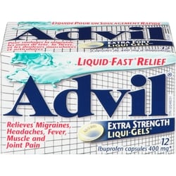 ADVIL Extra Strength Liqui-Gels (12 Count) 400 Mg Ibuprofen, Temporary Pain Reliever/Fever Reducer