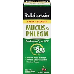 Robitussin Mucus & Phlegm Syrup Cherry Flavour Extra Strength 250 ml