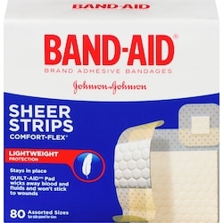 BAND AID Comfort-Flex Plastic Adhesive Bandages assorted 80