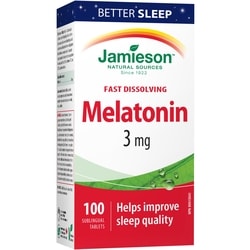 JAMIESON Melatonin Fast Dissolving Tablets, 3 mg