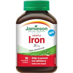JAMIESON GENTLE IRON CAPS 28MG 90