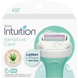 SCHICK Intuition Naturals Sensitive Care Womens Razor Refills with Vitamin E & Aloe