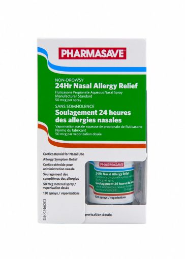 PHARMASAVE 24-HOUR NASAL ALLERGY RELIEF - 120 SPRAYS 15.8ML