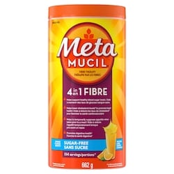 METAMUCIL 3 in 1 MultiHealth Fibre! Sugar-Free Fiber Suplement Powder, Orange, 662 g