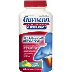 Gaviscon Extra Strength Flavour BlendTM Zesty Mint Tablet 60