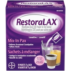 RESTORALAX Powder Laxative, , Convenient 10 Single Dose Sachets