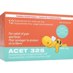 ACET 325mg Acetaminophen Suppositories