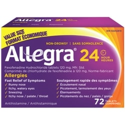 ALLEGRA 24 Hour Allergy Medication 120MG 72