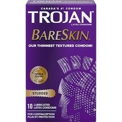 TROJAN BareSkin Studded Condoms, Super Thin & Studded