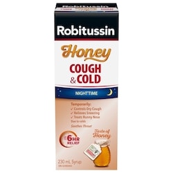 ROBITUSSIN COUGH & COLD NIGHTTIME HONEY 230ML