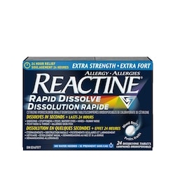REACTINE Rapid Dissolve Extra Strength 24 Hour Allergy Medicine 24