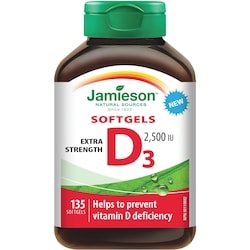 JAMIESON VITAMIN D 2500IU SOFTGEL 135