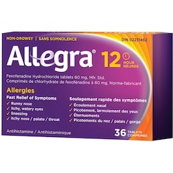 ALLEGRA 12 Hour Allergy Relief Tablets, 60 mg