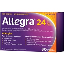 ALLEGRA 24 Hour Allergy Medication 120MG 30