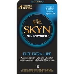 SKYN® Elite Extra Lube 10 Count Natural Latex free Lubricated Condoms