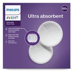 Avent Maximum Comfort Disposable Breast Pads, 60ct, SCF254/61