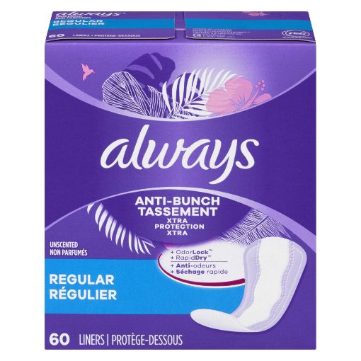 ALWAYS PANTY LINER REGULAR UNSCENTED 60