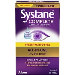 Systane® Complete Lubricant Eye Drops Preservative Free Twin Pack 2 X 10ml