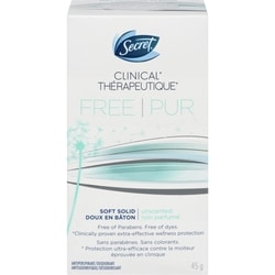 Secret Clinical Antiperspirant and Deodorant Soft Solid, FREE, Sensitive Unscented