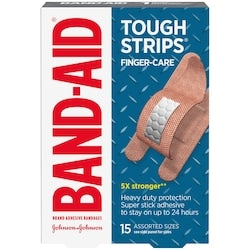 BAND AID Tough-Strips Adhesive Bandages, Finger Care 15