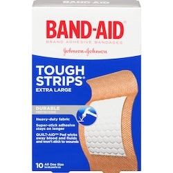 BAND AID Tough-Strips Adhesive Bandages, Extra Large 10