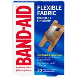 BAND AID Flexible Fabric Adhesive Bandages, Knuckles & Fingertips 20