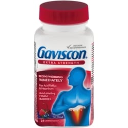 Gaviscon Extra Strength Chewable Foamtabs Fruit Blend 25