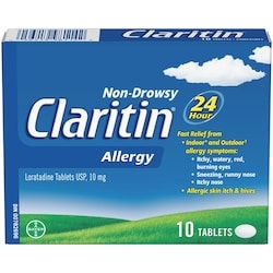 Allergy Medicine, 24-Hour Non-Drowsy Relief 10 mg, 10 Tablets