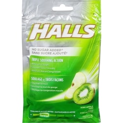 Halls Relief Mentho-Lyptus Kiwi Apple Flavour, 25 Cough Drops
