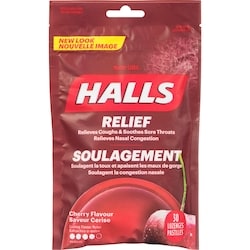 Halls Mentho-Lyptus Cherry Flavour, 30 Cough Drops