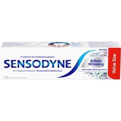 SENSODYNE Brilliant Whitening Sensitive Toothpaste, Value Size