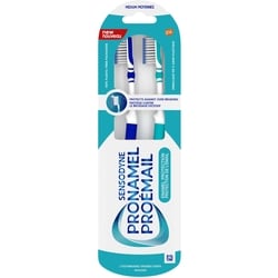 SENSODYNE Enamel Protection Toothbrush, Medium Bristle 2pk