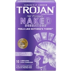 TROJAN Her Pleasure Naked Sensations Lubricated Condoms