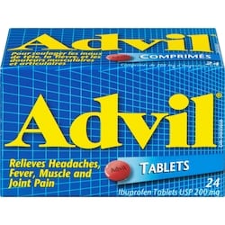Advil Regular Strength Ibuprofen Tablets for Headaches and Pain Relief, 200 mg, 24 Count