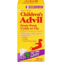 Children's Advil Fever From Colds or Flu Ibuprofen. Grape 100 mL