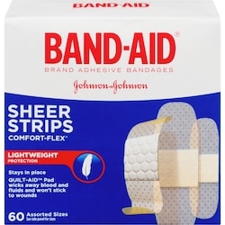 BAND AID Comfort-Flex Plastic Adhesive Bandages 60