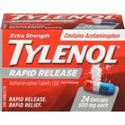 TYLENOL Extra Strength Pain Relief Acetaminophen 500mg RAPID